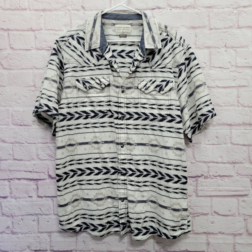 Cody James Western Snap Front Shirt 2XL 100% Cotton Southwest Aztec Indie Casual